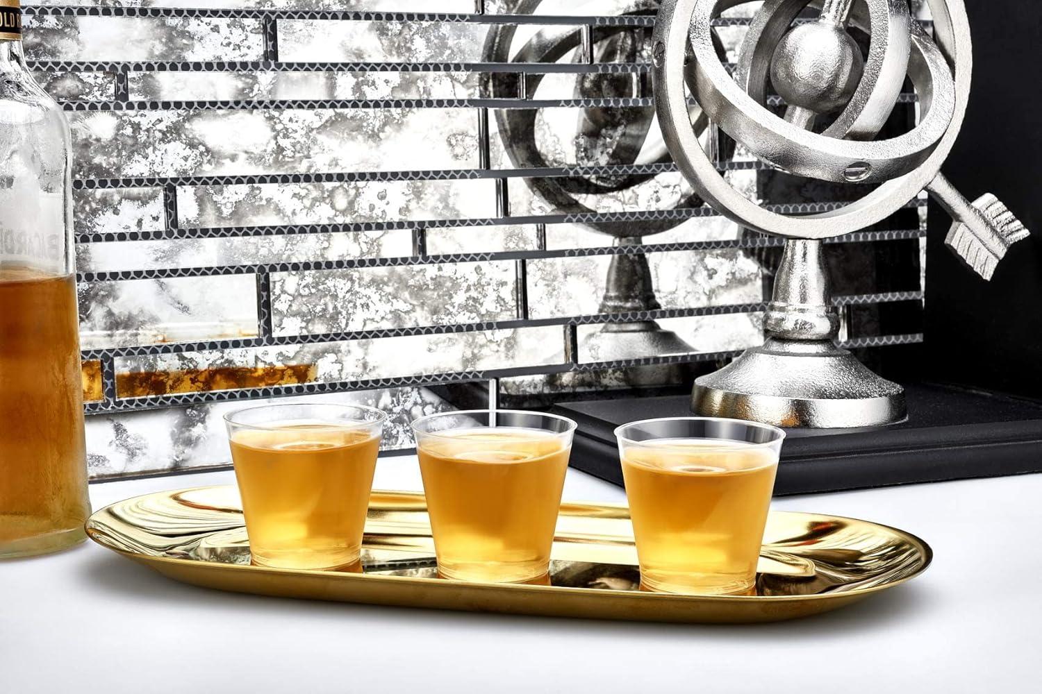 imageHanna K Signature Hard Plastic Tumblers 9 oz Party CupsOld Fashioned Glass 600 Count Drinking Glasses Crystal Clear1 oz 200 count